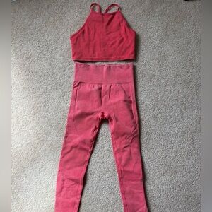 Target Coral-Red Seamless High-Waist Leggings Set